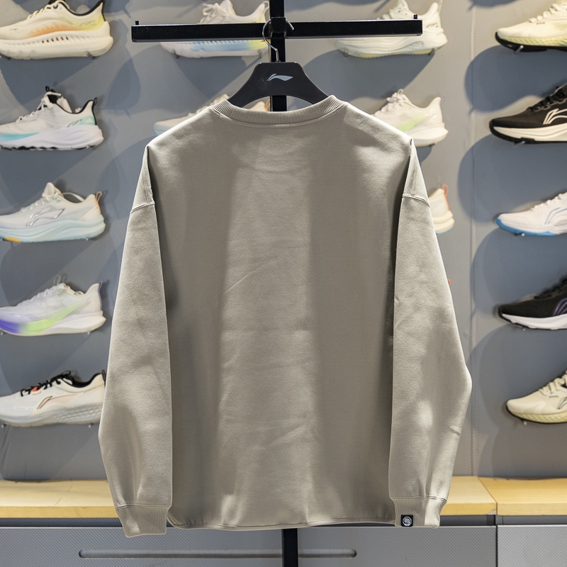 李宁男子圆领宽松舒适套头卫衣