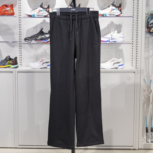 李宁直筒女子加绒保暖卫裤