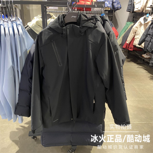 李宁冲锋衣男子2024秋季新款加绒