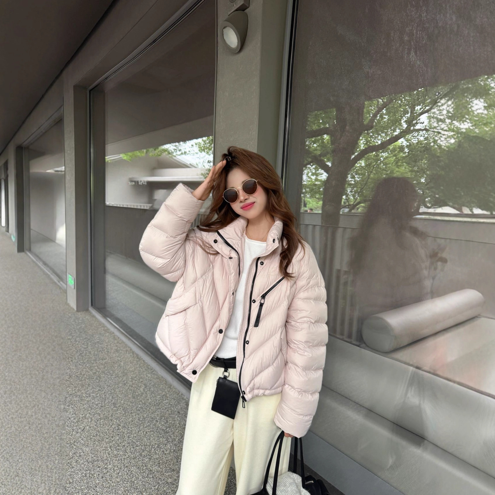 轻薄排骨羽绒棉服女2025冬季新款超好看今年流行爆款宽松棉衣外套