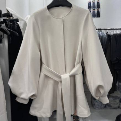 2025秋季新款韩版宽松中长款系带收腰显瘦百搭时尚女装风衣外套