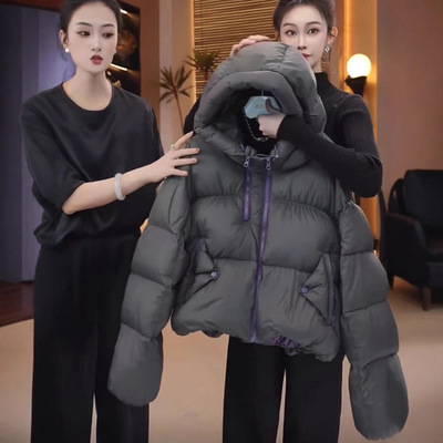 短款羽绒服女冬季2025新款小个子时尚洋气时髦设计感加厚面包服潮
