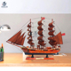 中式 实木帆船模型成品精致一帆风顺木船模型工艺船装 饰摆件送礼