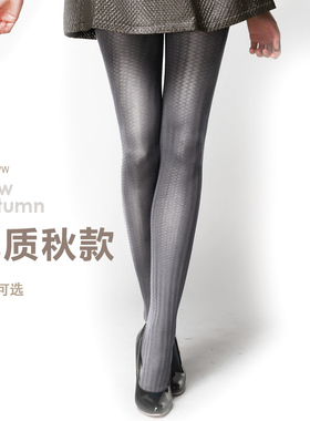 亮丝袜透肉丝袜浅灰色打底袜春秋丝袜女微厚丝滑丝袜女性感条纹