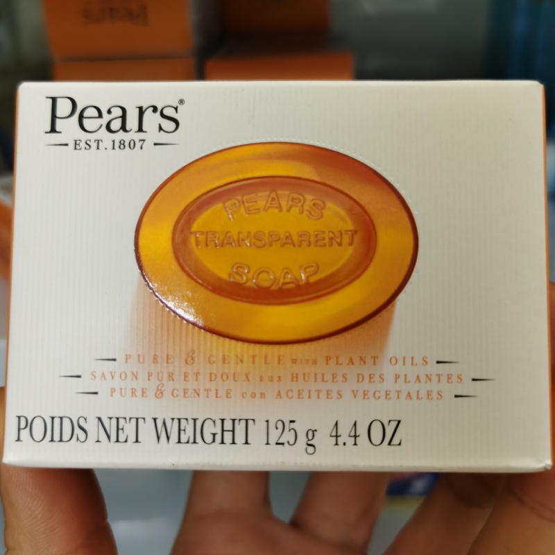 Pears英国梨牌进口琥珀橙精油水晶皂香皂12盒装 清洁保湿洗澡125g