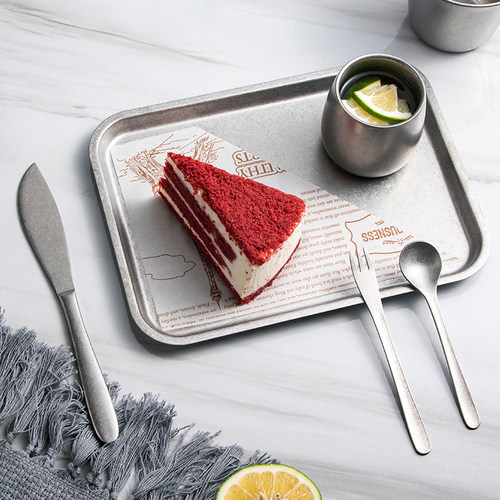 复古雪花灰甜品托盘组合