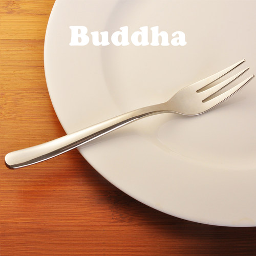 buddha三齿饼叉甜点叉不锈钢餐厅