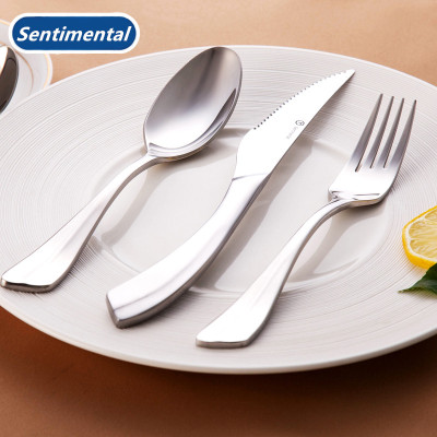 Sentimental彩虹西餐牛排刀叉勺全套套装 加厚不锈钢外贸出口瑞典