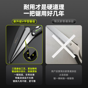 木工专用手锯家用跨境代发 艾瑞泽折叠锯锰钢锯子锋利耐磨便携式