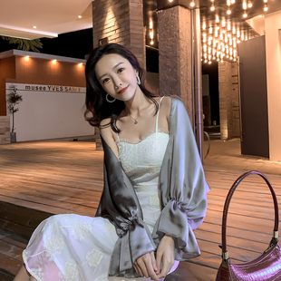 坎肩蕾丝上衣 外搭披肩女夏季 配吊带裙子针织开衫 薄空调衫 防晒短款
