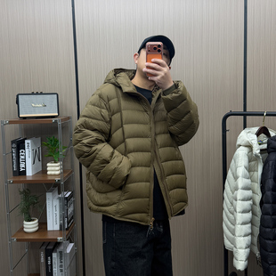 地卜师 美式90白鸭绒轻薄排骨羽绒服男冬季防寒保暖情侣外套男生