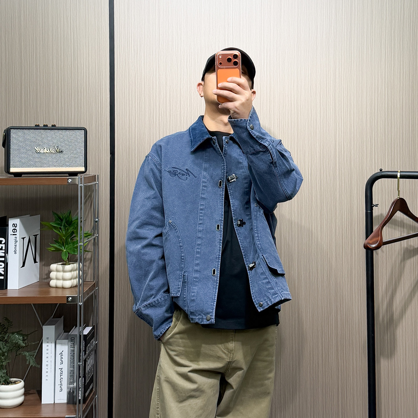 地卜师 哈灵顿工装夹克春美式复古短款外套cleanfit做旧刺绣服,男装,夹克,淘宝优惠券,粉丝福利购,淘宝优惠卷