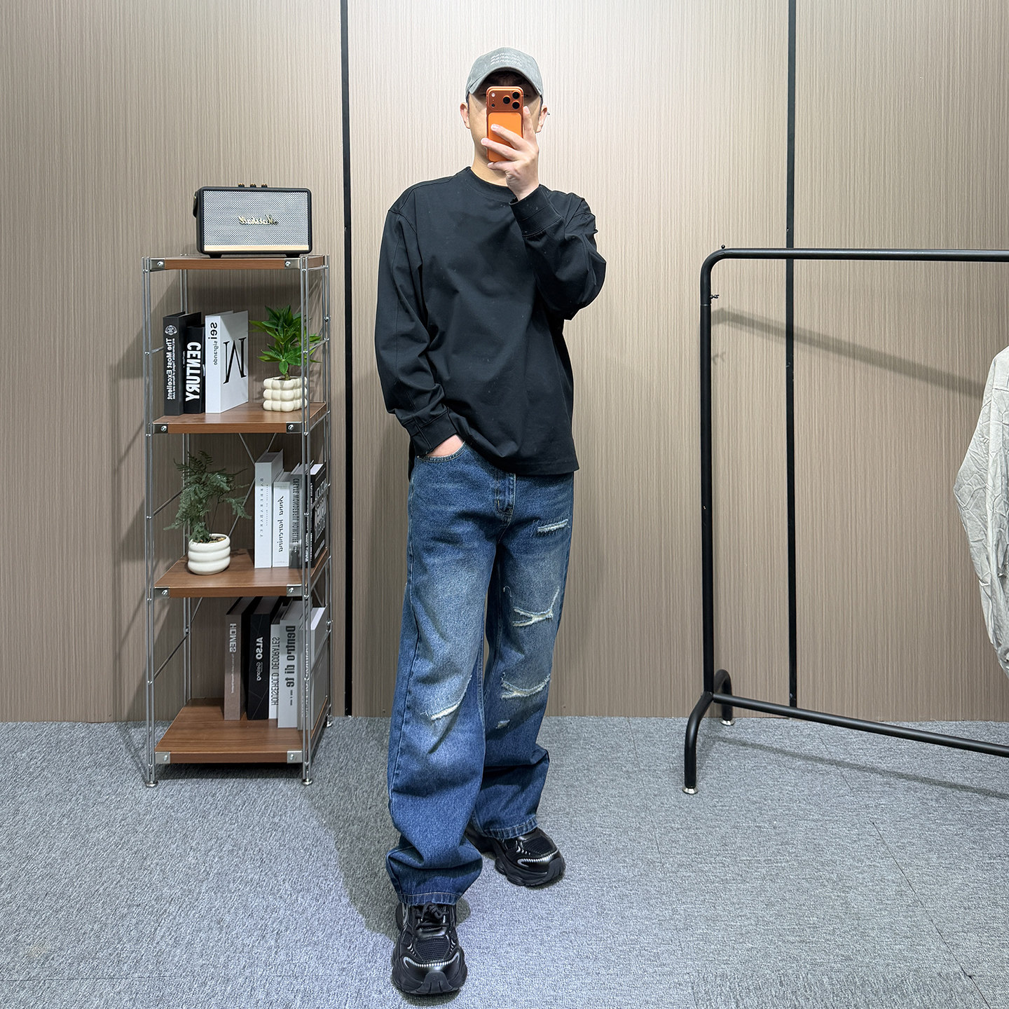 地卜师 美式复古破洞牛仔裤男春潮牌水洗宽松直筒裤vibe百搭长裤,男装,牛仔裤,淘宝优惠券,粉丝福利购,淘宝优惠卷