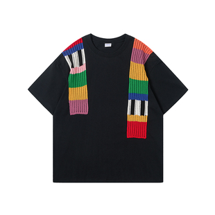 短袖 地卜师 男女款 彩虹T恤280克纯棉面料春夏季 设计情侣 正版