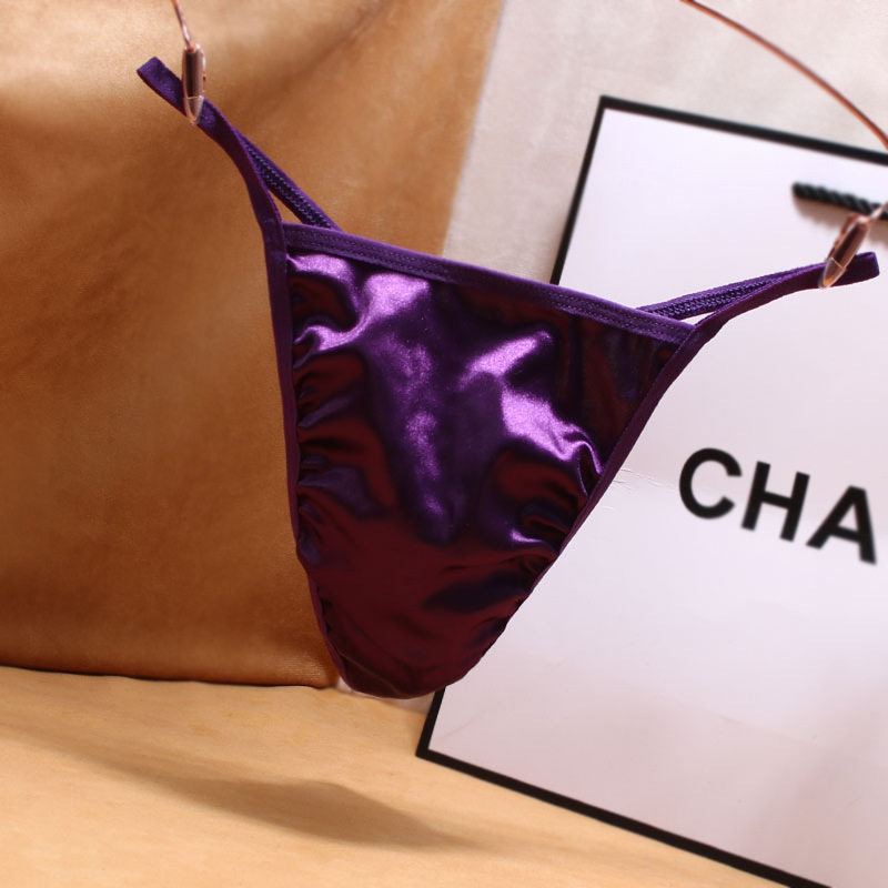 买3送1性感男士丁字裤一根绳条蕾丝低腰囊袋大码T裤缎面超sao调情