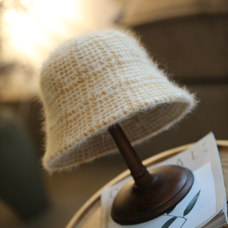 兔毛渔夫帽2025年秋冬新品女士冬季保暖水桶帽文艺复古百搭可折叠,服饰配件/皮带/帽子/围巾,帽子,淘宝优惠券,粉丝福利购,淘宝优惠卷