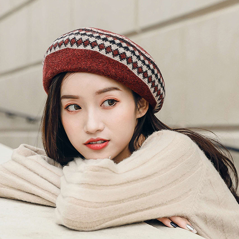 日系文艺羊毛贝雷帽女秋冬季毛呢韩版出游帽格纹蓓蕾帽日本甜美风,服饰配件/皮带/帽子/围巾,帽子,淘宝优惠券,粉丝福利购,淘宝优惠卷