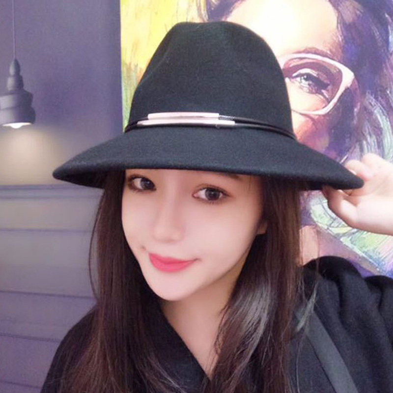 不一样的世界 黑色礼帽男女通用欧美风爵士宽檐羊毛帽百搭潮人帽,服饰配件/皮带/帽子/围巾,帽子,淘宝优惠券,粉丝福利购,淘宝优惠卷