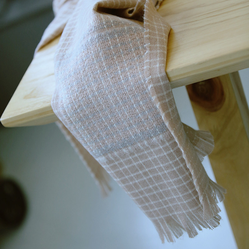 韩国羊毛个性格纹拼接大围巾披肩女22冬季新款时尚潮流保暖长披肩