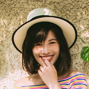 爵士草帽潮出游沙灘太陽帽海邊遮陽帽子英倫韓版 度假帽女禮帽夏季