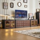 法式 复古实木电视柜中古风实木电视柜 实木电视柜巧克力玲珑柜法式