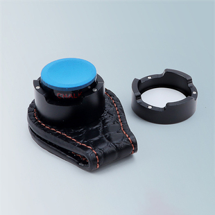 黑色巧克粉夹圆形强磁铝盒巧克盒吸附巧粉斯诺克擦杆粉台球配件品