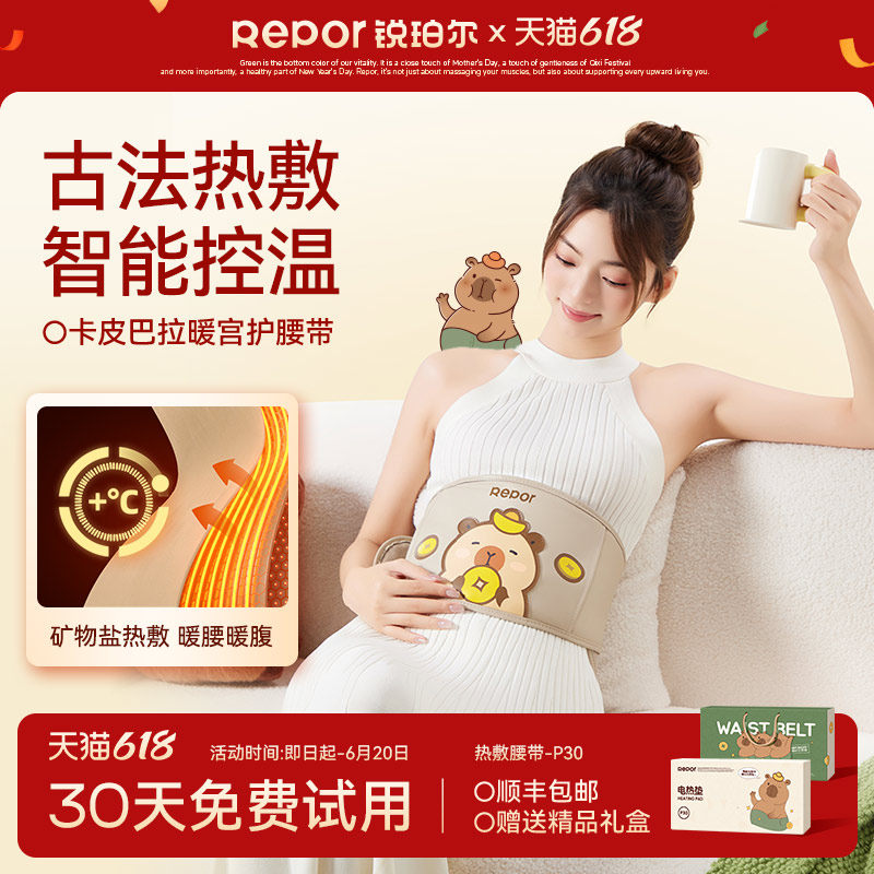锐珀尔p30卡皮巴拉盐袋热敷包电加热粗盐温热腰带送女生实用礼物