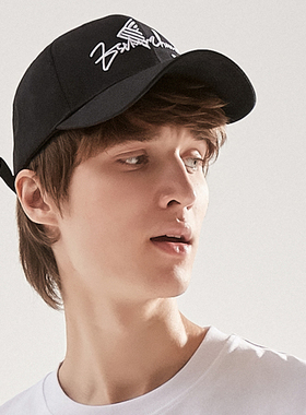 ESTHER CHEUNG{签名款}美式棒球帽男大头围黑色深顶鸭舌帽ins潮牌