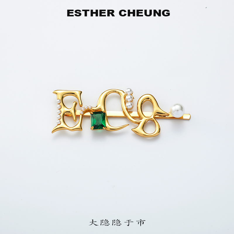 {大隐}18K金珍珠发夹胸针二合一