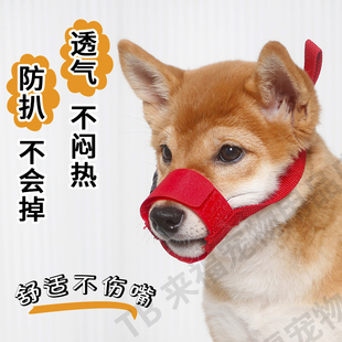 狗狗嘴套防咬防乱叫乱吃嘴罩中大型柯基柴犬防乱舔可喝水宠物口罩