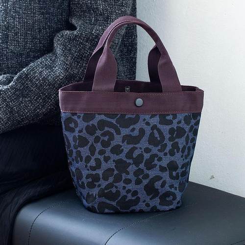豹纹帆布小布包饭盒袋