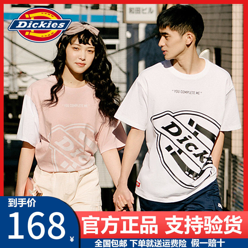 dickies迪克斯印花短袖t恤男女情侣装半袖圆领印花宽松夏季新品