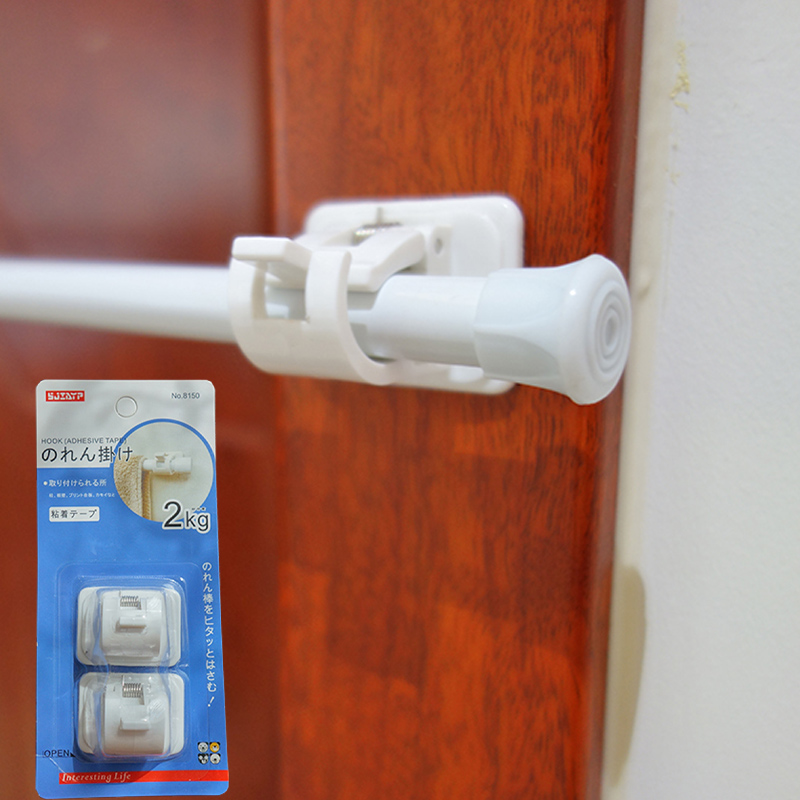 简易方便免打孔无痕杆夹子粘贴式