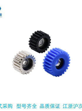 轴承嵌入型发黑直齿轮GEABDB1.0-20 24 25 30 35 40 48 50 60-12