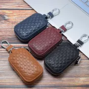 Lớp đầu tiên kinh doanh da khóa kéo thiết lập nổi lăng kính chìa khóa xe túi da phổ quát khóa túi khóa - Trường hợp chính