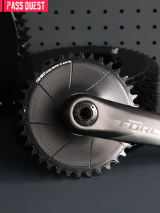 PASS QUEST 速联force8钉3偏AXS曲柄公路车直装封闭正负齿red牙盘
