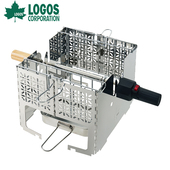 日本logos折叠烧烤炉不锈钢便携炭火烤肉烤鸡炉