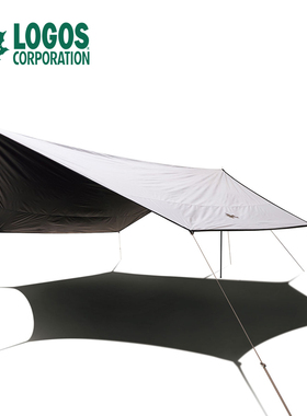 logos全遮光黑胶天幕户外露营帐篷遮阳棚野营野餐防雨防晒凉棚
