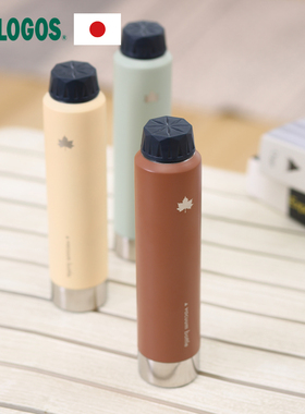 日本logos不锈钢保温杯子男女 水杯儿童学生旅行户外便携小巧简约