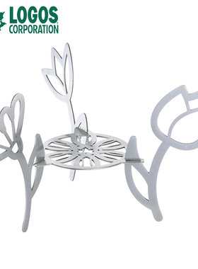 日本logos户外露营安全烛台浪漫气氛烛台摆件烛光晚餐不锈钢烛台