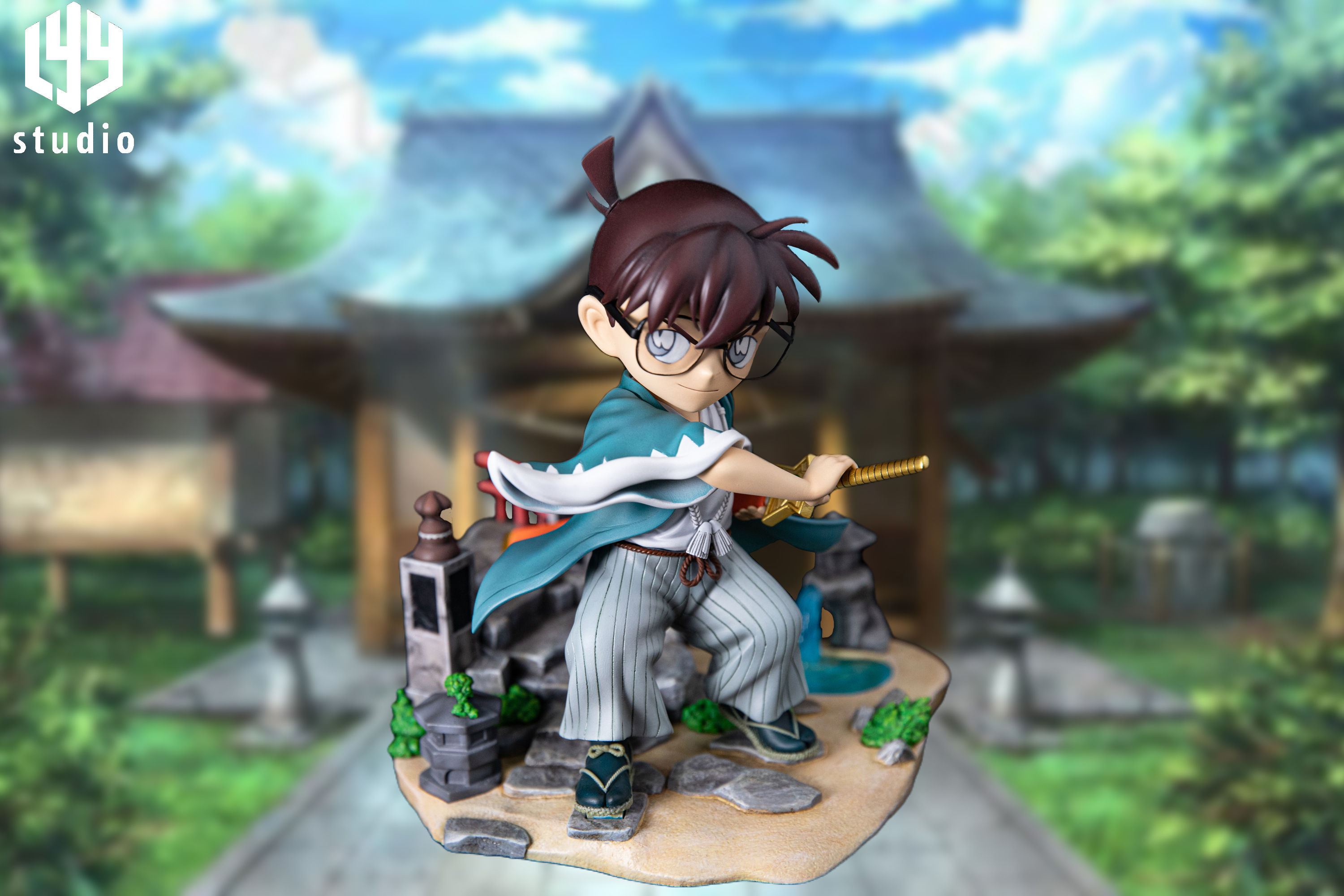 【预定优惠】lyy02名侦探柯南cos第一弹02武士柯南 gk限量手办