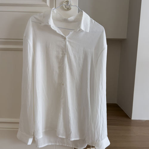 天丝亚麻透气吸汗老钱风衬衫女