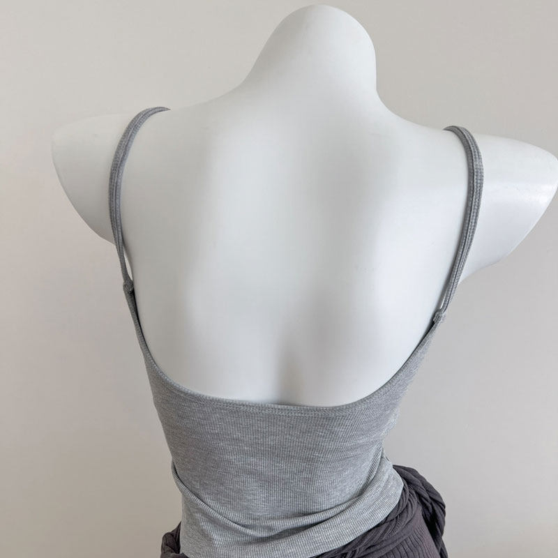 【瞬间凉感】免穿文胸常呵护一体罩杯式收副乳大露背吊带背心女