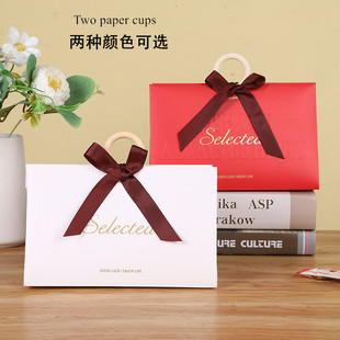 新年创意红色手提盒糖果雪花酥太妃糖牛轧糖饼干婚庆伴手礼包装盒