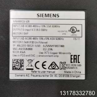 5BE21 变频器V20系列 型号6SL3210