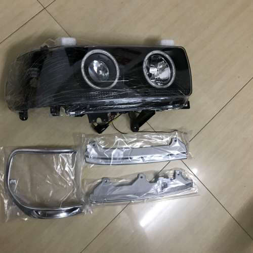 陆巡4500酷路泽LC80沙漠王子大灯改装大灯天使眼大灯熏黑