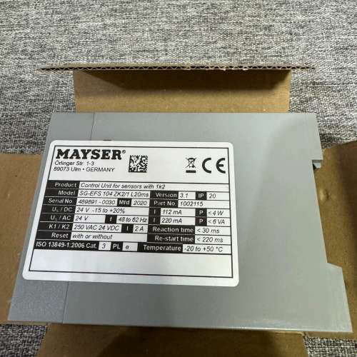 SG-EFS104ZK2/1MAYSER安全继电器S