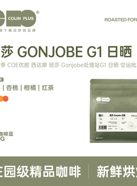 ColinPlus25产季埃塞西达摩班莎 Gonjobe处理站 G1日晒咖啡豆60g