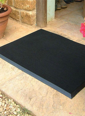 印度进口天然橡胶脚垫防滑除尘蹭土门垫水洗防滑户外黑色 pvc地垫