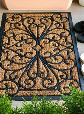 手工编织椰棕地垫入户门进门口印度进口门厅除尘蹭土防滑户外地垫